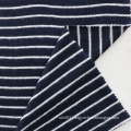 Breathable High Quality Rayon80% Polyester18% Spandex2% Stripes Pattern Loose Single Jersey Knitted Shirt Fabric For Men Women